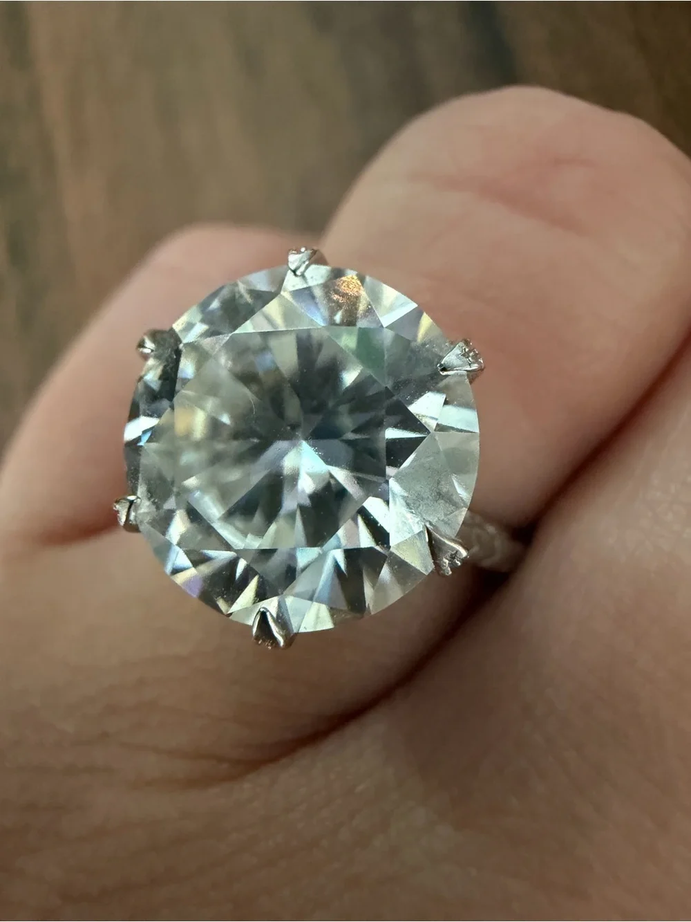6 carat Moissanite solitaire